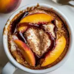 Gooey Peach Mug Cake