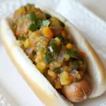 Peach Jalapeño Salsa Dog
