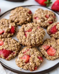 Healthy Strawberry Oatmeal Cookies