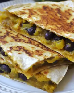 Acorn Squash Black Bean Quesadillas