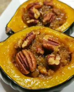 Acorn Squash with Orange Pecans