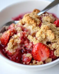 Almond Flour Strawberry Crumble