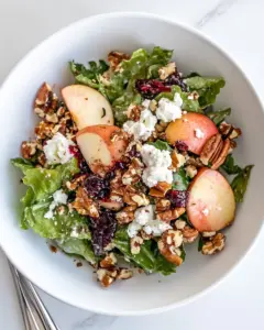 Apple Walnut Salad with Cranberry Vinaigrette