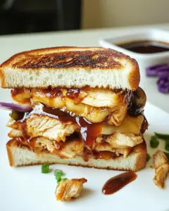 BBQ Chicken Grilled Cheese Sandwich