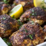 Baked Blackened Chicken Thighs