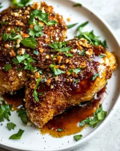 Baked Crunchy Pretzel Honey Balsamic Chicken