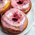 Baked Strawberry Glazed Doughnut