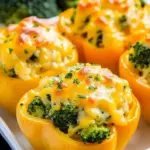 Broccoli and Cheese Stuffed Peppers