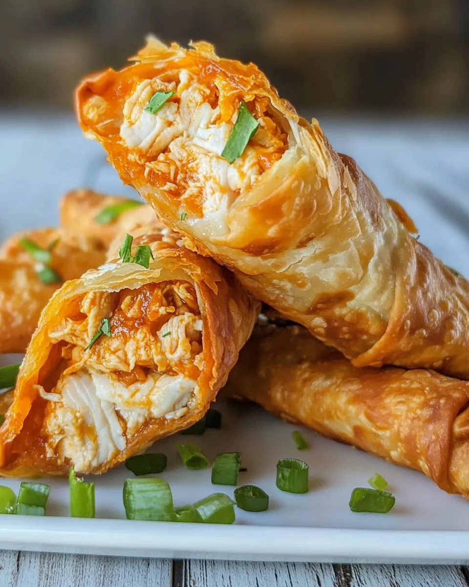 Buffalo Chicken Egg Rolls