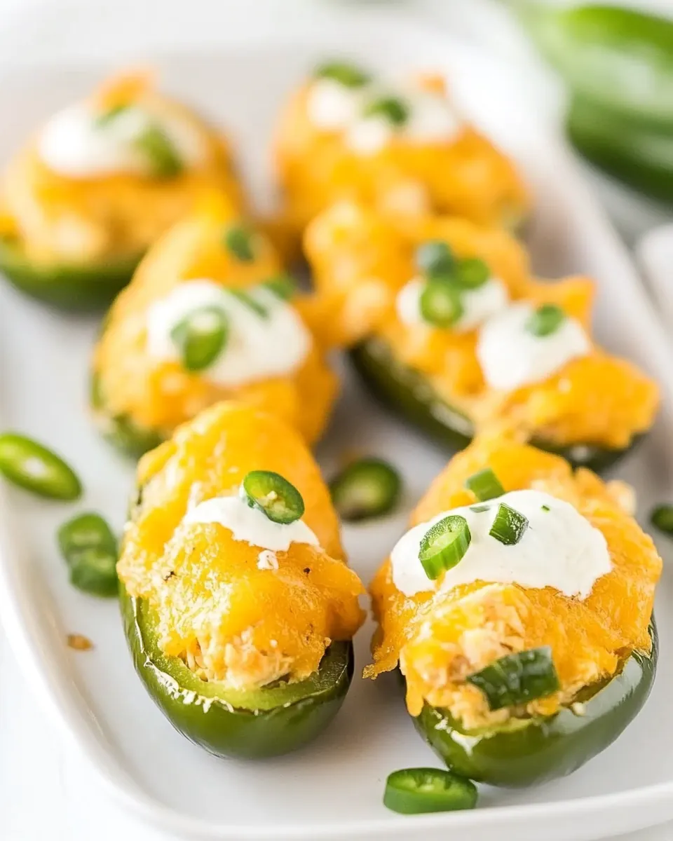 Buffalo Chicken Jalapeno Poppers