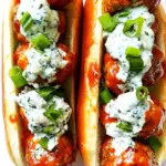 Buffalo Chicken Meatball Subs