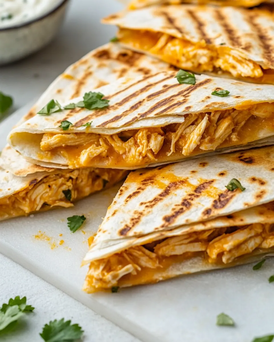 Buffalo Chicken Quesadillas