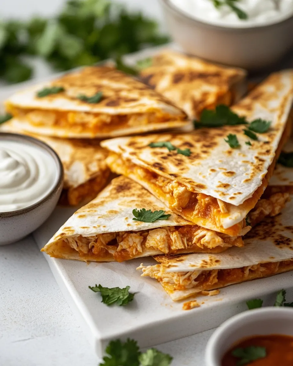 Buffalo Chicken Quesadillas