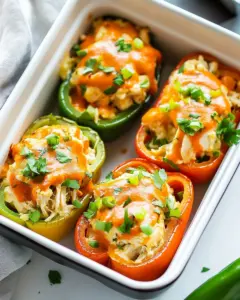 Buffalo Chicken Stuffed Peppers