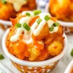 Buffalo Chicken Tater Tot Cups