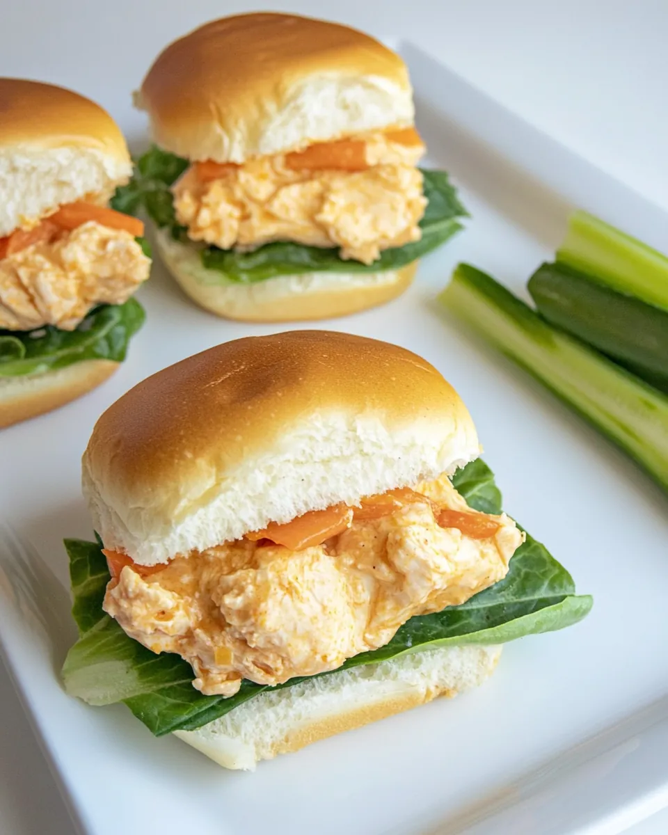 Buffalo Ranch Chicken Sliders