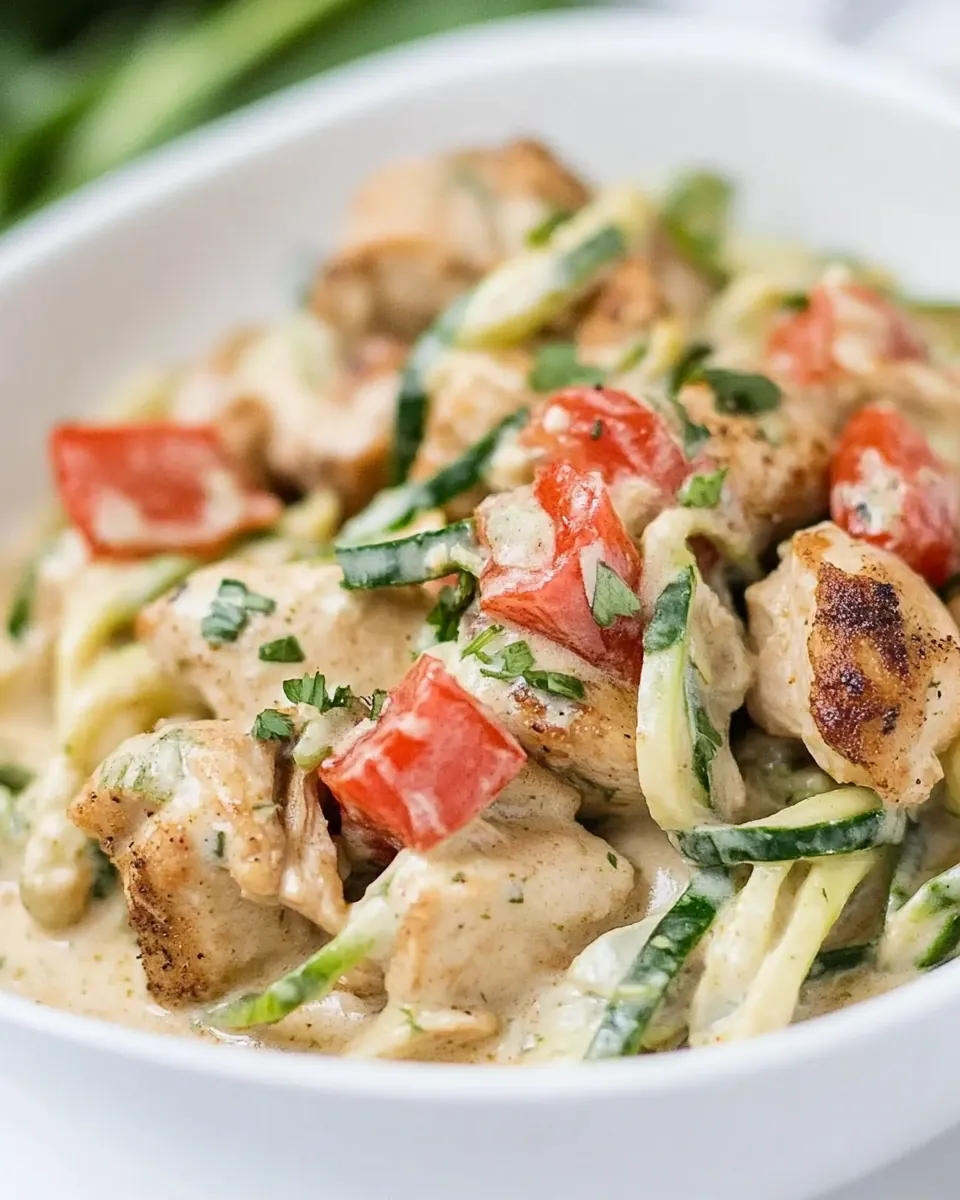 Cajun Chicken Alfredo with Zoodles