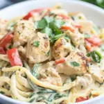 Cajun Chicken Alfredo with Zoodles