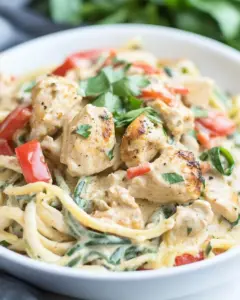 Cajun Chicken Alfredo with Zoodles