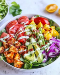 California Cobb Salad with Chipotle Avocado Ranch Dressing