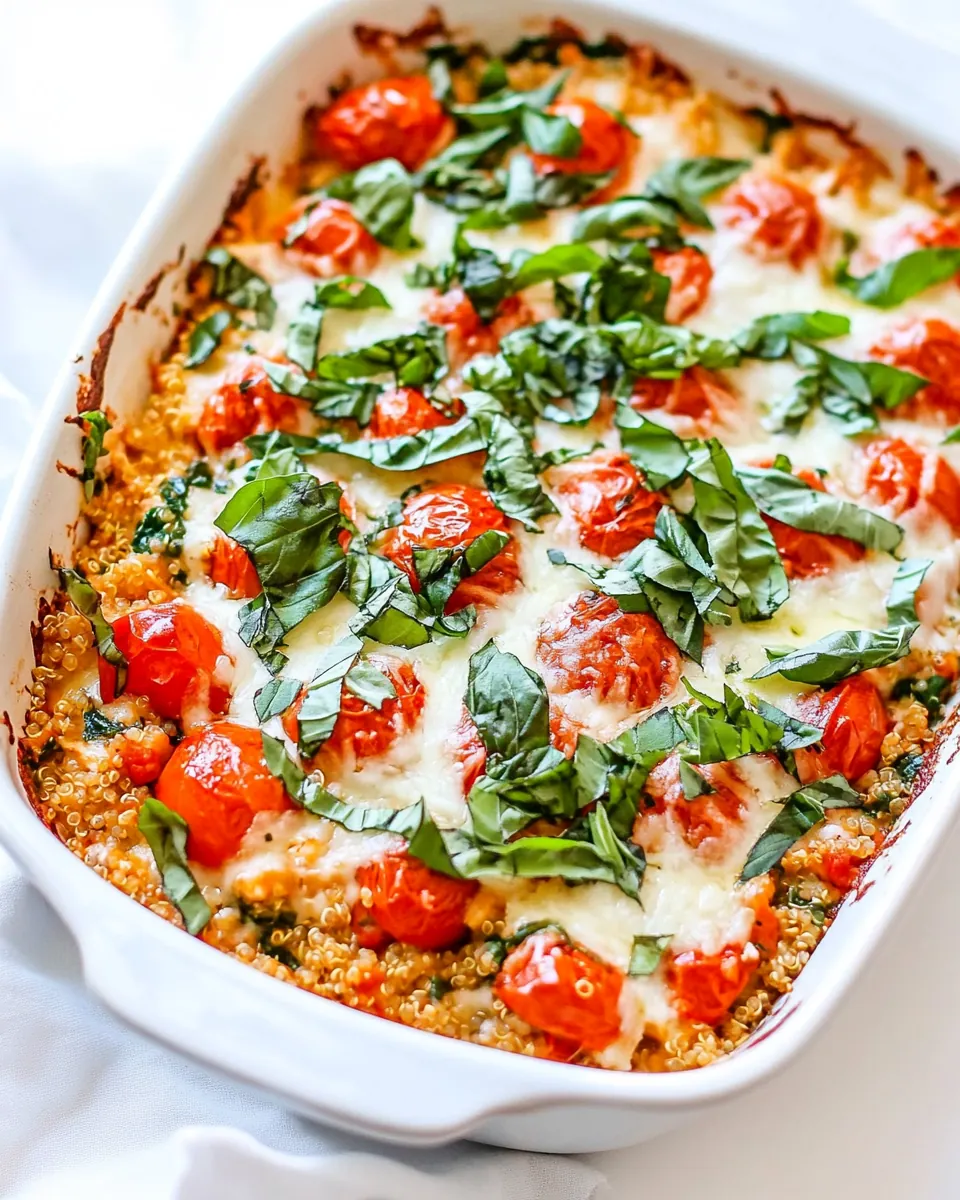 Caprese Chicken Quinoa Casserole
