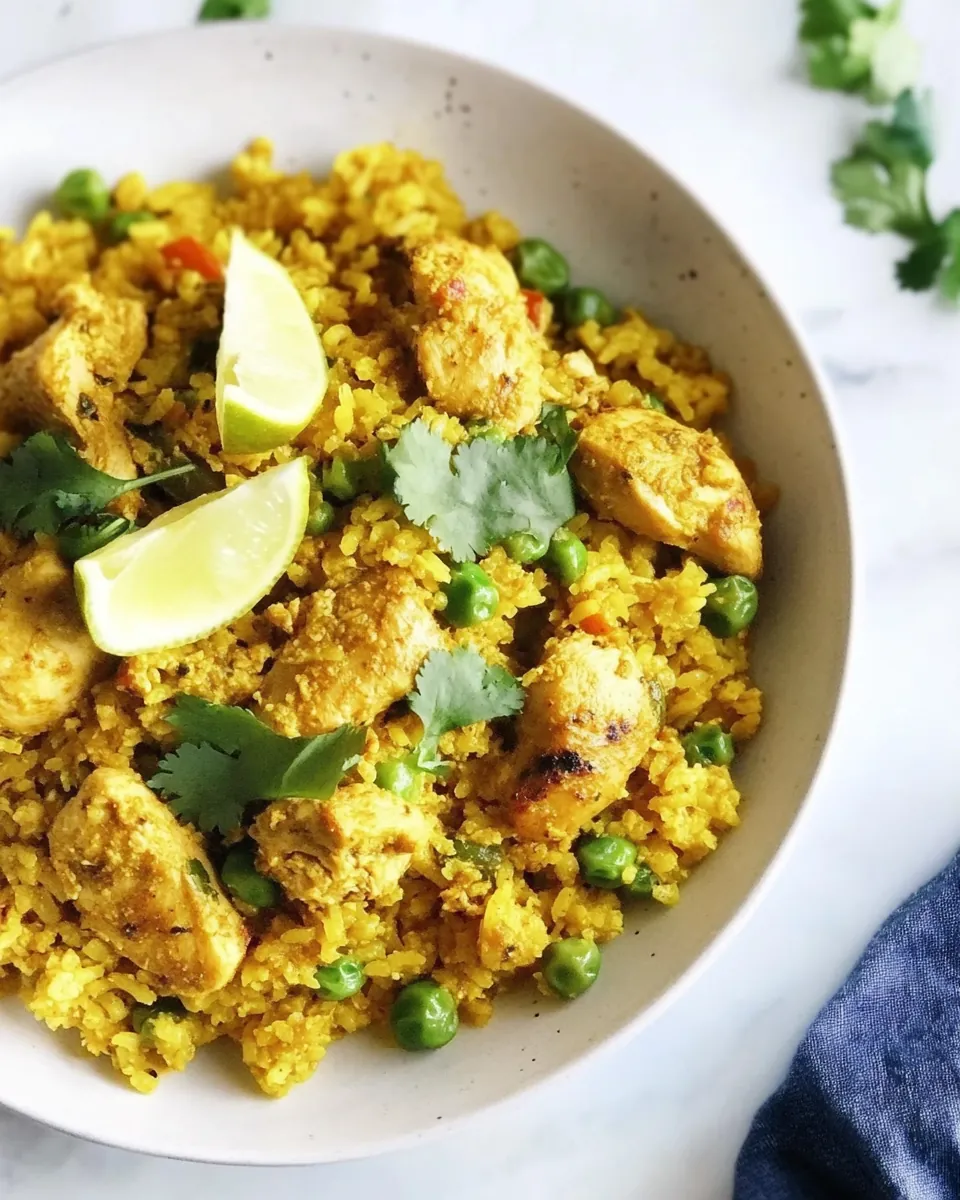 Cauliflower Rice Chicken Biryani