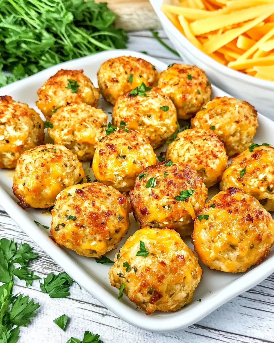 Cheddar Bay Chicken Meatballs