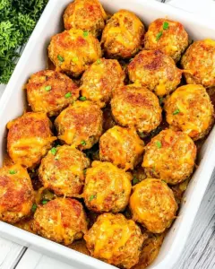 Cheddar Bay Chicken Meatballs
