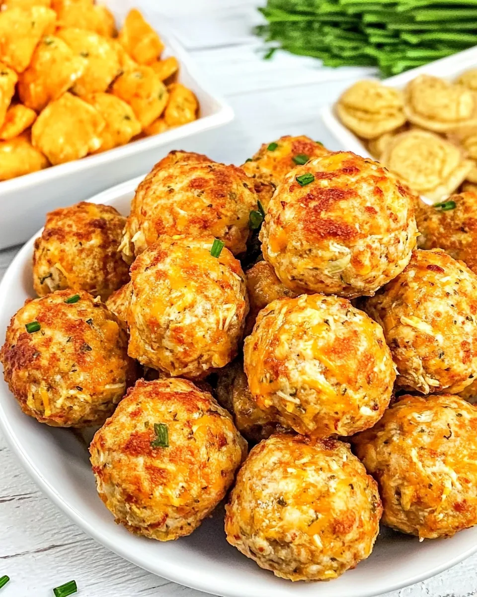 Cheddar Bay Chicken Meatballs