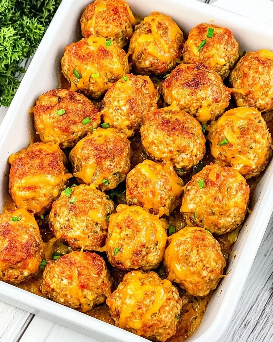 Cheddar Bay Chicken Meatballs