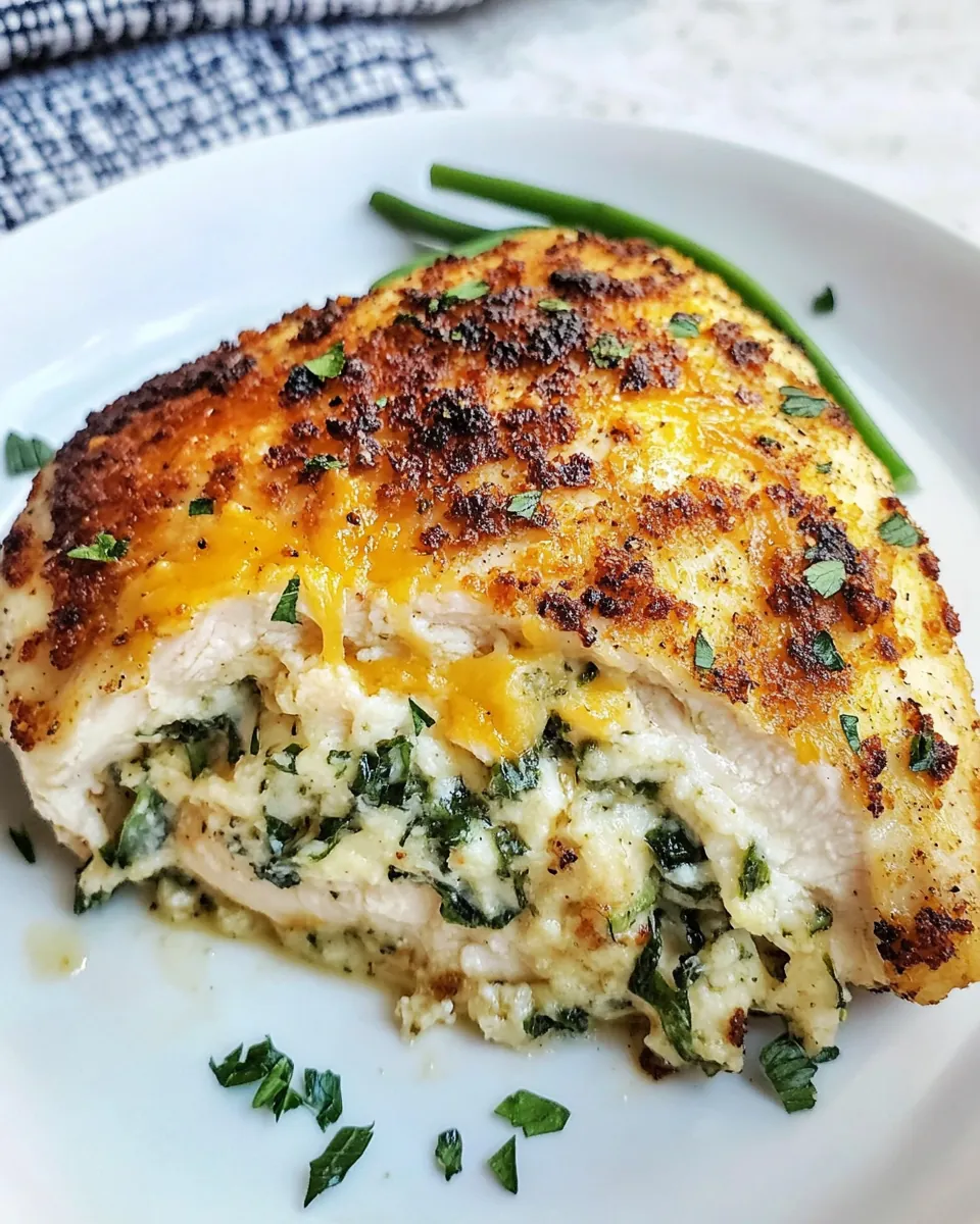 Cheesy Air Fryer Stuffed Chicken