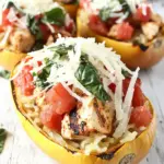 Cheesy Baked Spaghetti Squash Boats