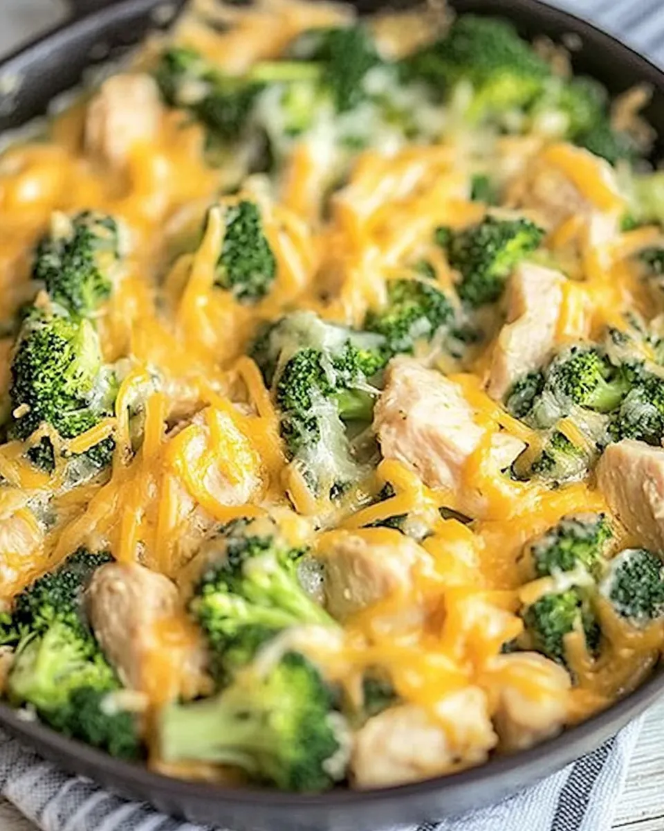 Cheesy Broccoli Chicken Skillet