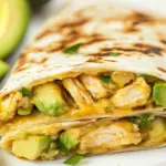 Cheesy Chicken Avocado Burrito Wrap