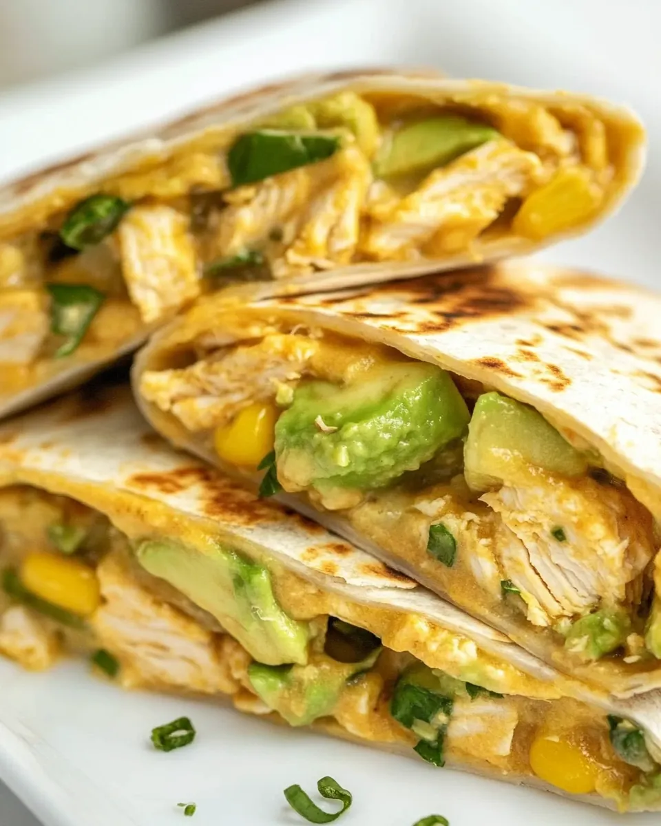 Cheesy Chicken Avocado Burrito Wrap
