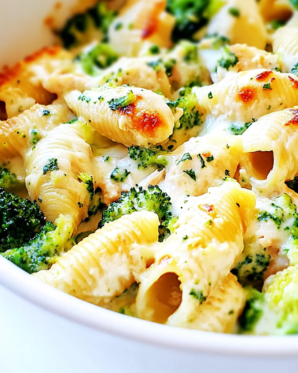 Cheesy Chicken Broccoli Shells