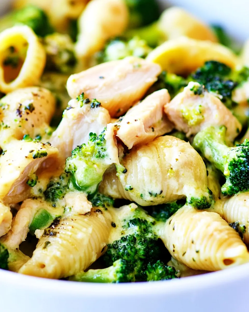 Cheesy Chicken Broccoli Shells