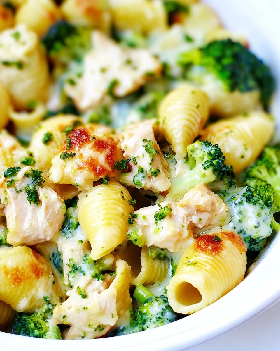 Cheesy Chicken Broccoli Shells
