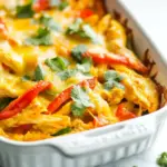 Cheesy Chicken Fajita Casserole