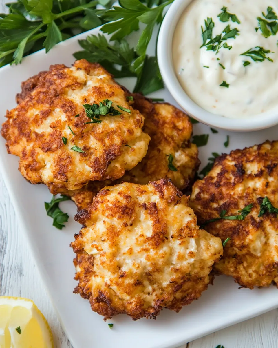 Cheesy Chicken Fritters