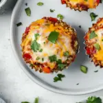 Cheesy Chicken Quinoa Enchilada Meatloaf Muffins