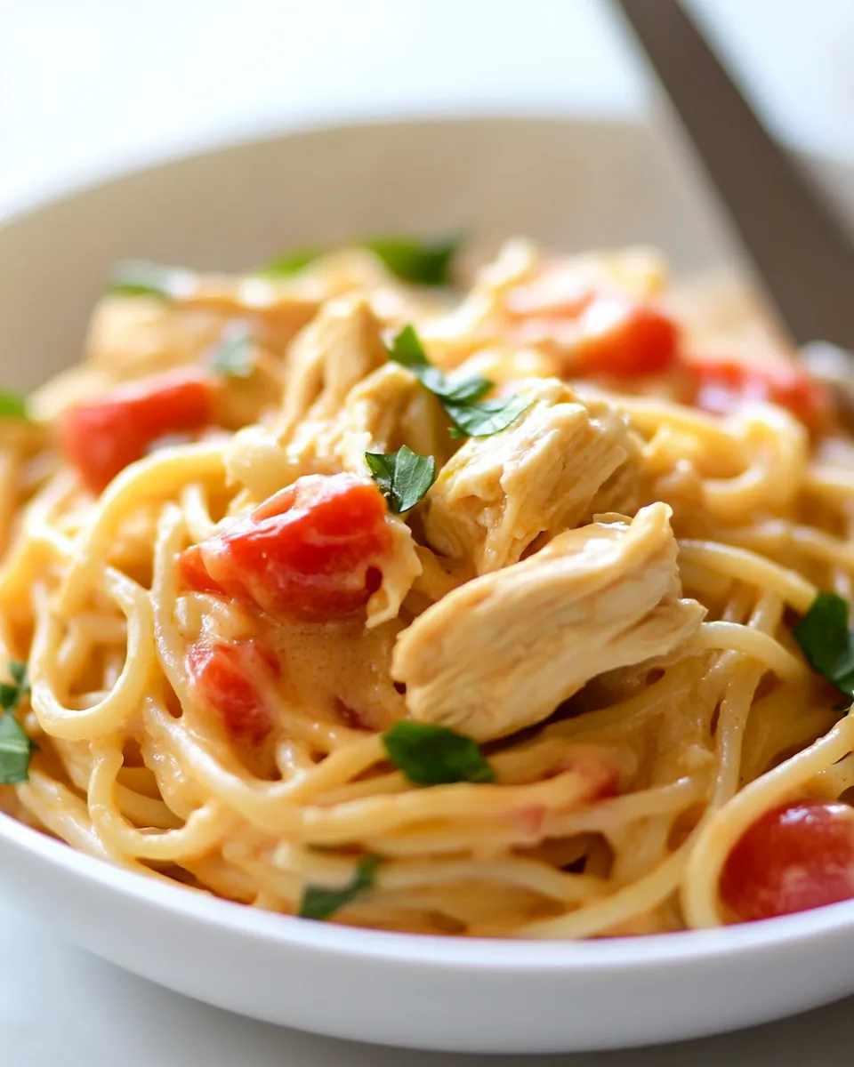 Cheesy Chicken Spaghetti