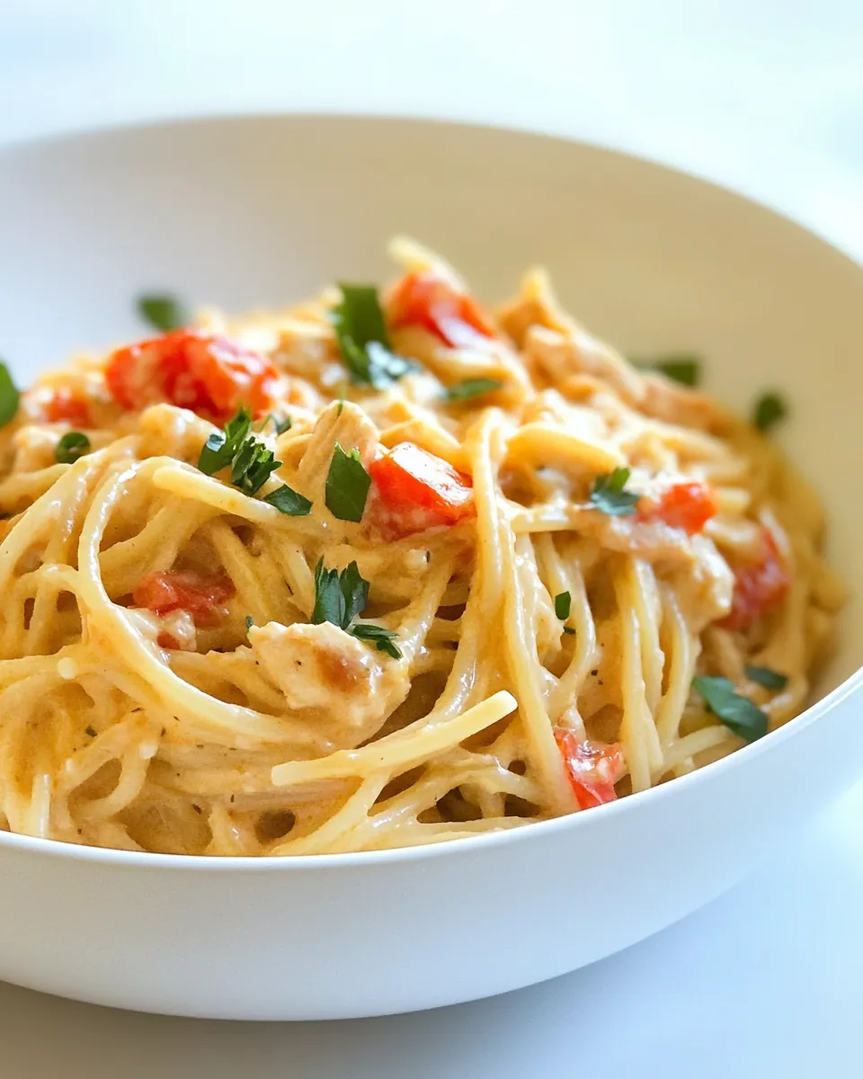 Cheesy Chicken Spaghetti