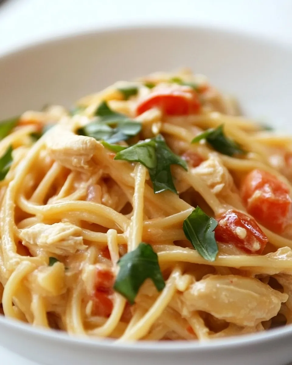 Cheesy Chicken Spaghetti