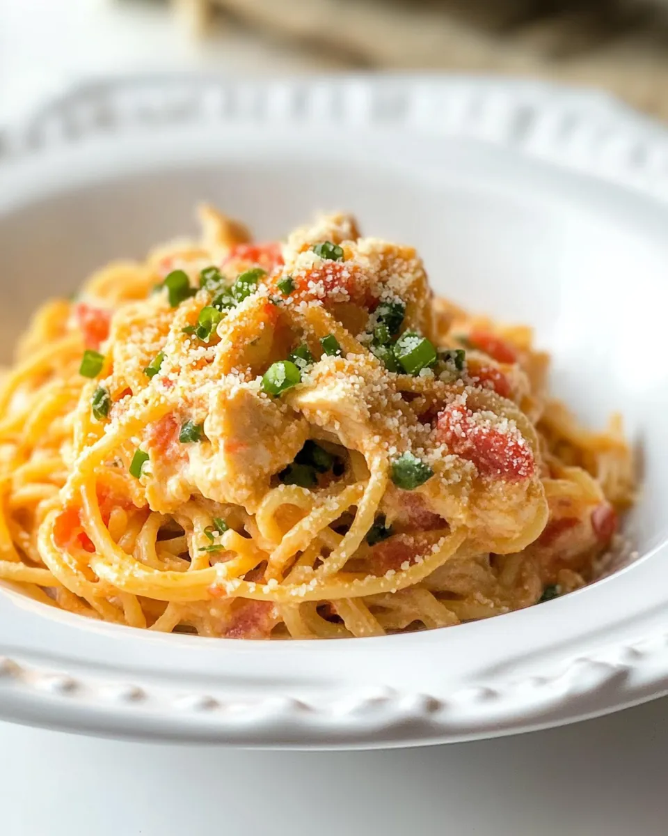 Cheesy Chicken Spaghetti