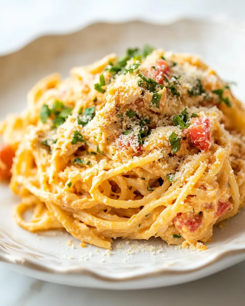 Cheesy Chicken Spaghetti