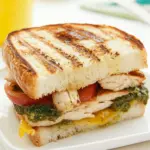 Cheesy Grilled Chicken Pesto Sandwich