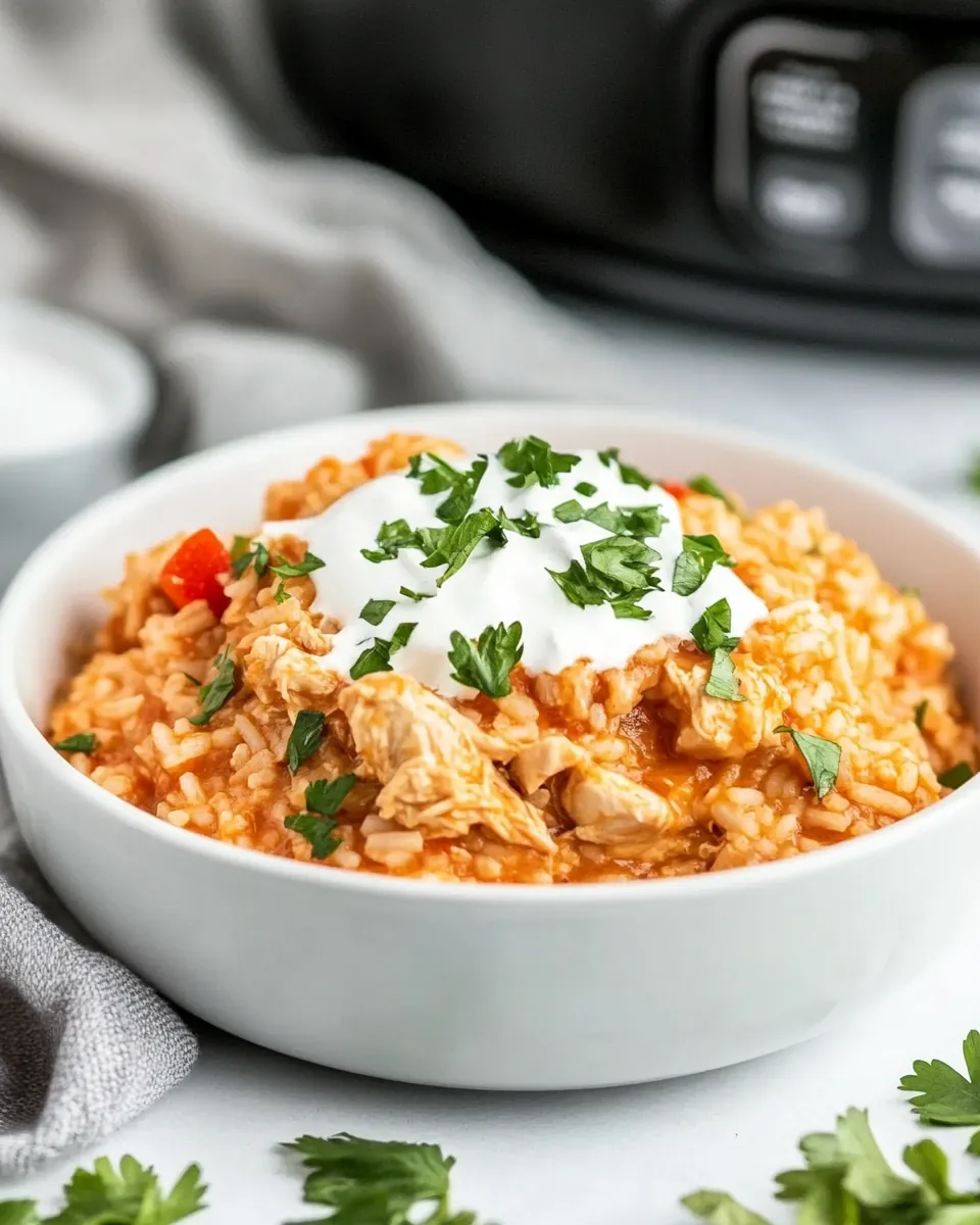 Cheesy Instant Pot Chicken and Rice