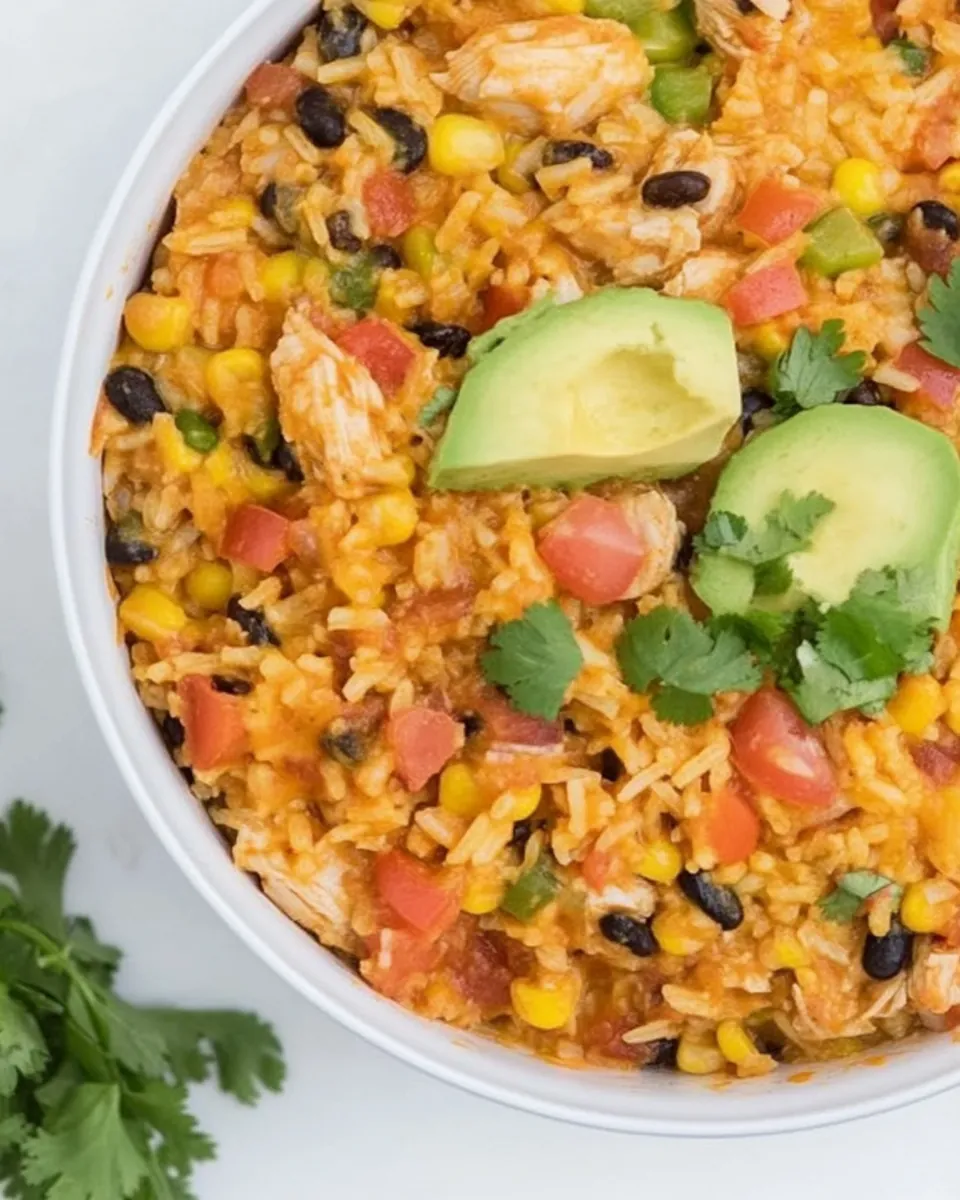 Cheesy Mexican Chicken And Rice