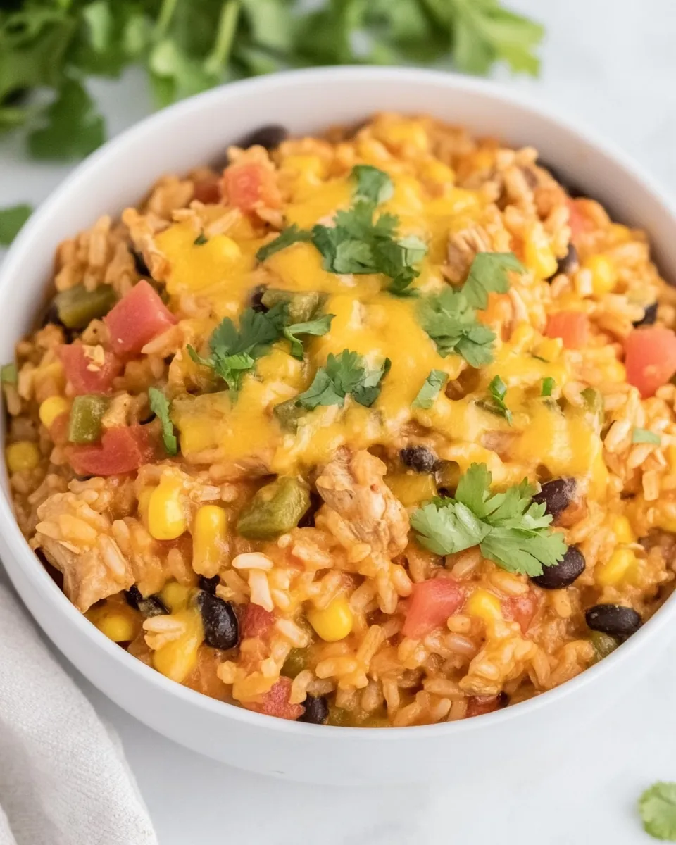 Cheesy Mexican Chicken And Rice